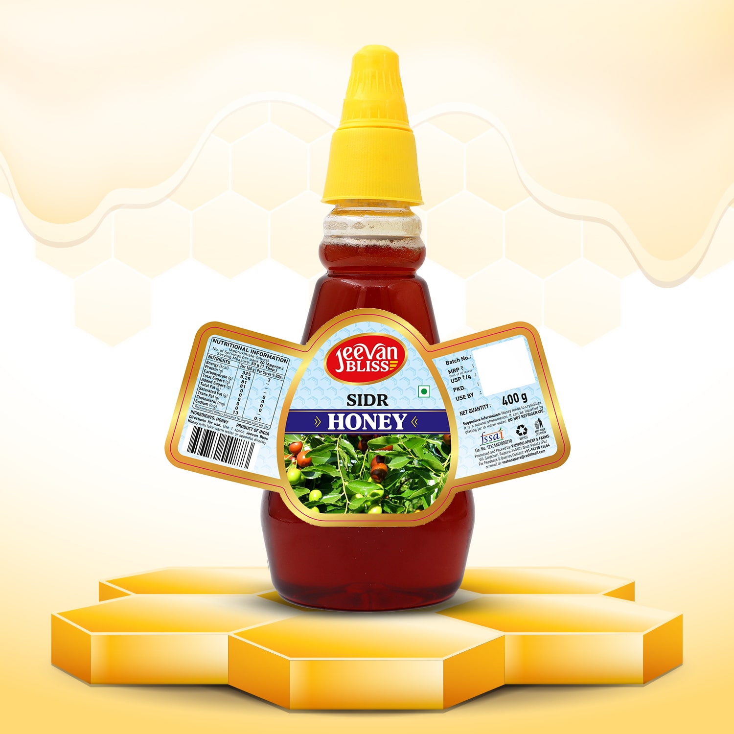 Jeevan Bliss Sidr Honey | NMR Tested | 400g - Image 4